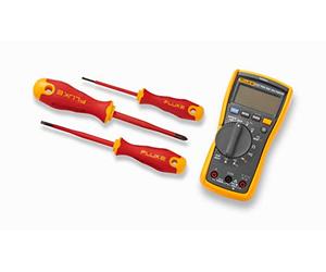Multimetro per elettricisti Fluke 117 + SLS3 + ISLS5 + IPHS2