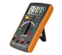 Multimetro Professionale Digitale True Tester Di Corrente AC/DC Strumento Rilevamento Del Misuratore Tensione Condensatore HFE Ohm Lettura Rapida Accurata Facile(Orange)
