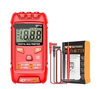Multimetro tascabile portatile M113 da 1999 conteggi - Strumento multitester automatico for tensione CA/CC CAT II 600 V(M113 red)