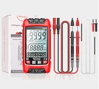 Multimetro, tester di tensione digitale, TRMS 9999 conta le misurazioni di voltmetro AC/DC corrente, tensione, NCV, resistenza, continuità, capacità, diodi, auto-ranging Ohm, amplificatori utensili