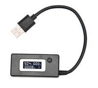 Multimetro USB per misurare tensione, corrente e potenza, con display LCD digitale ad alta precisione e funzione di memoria, compatibile con cavi di
