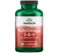 Swanson MultiOmega 3-6-9 Olio di lino, borragine e pesce, 120 capsule