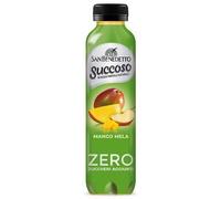 San Benedetto, Succoso Zero al Mango e Mela, 400 ml Bevanda Leggera e Dissetante in Acqua Minerale Naturale, Senza Zuccheri, Conservanti Coloranti e Glutine