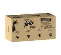 Multipack 120 x 85 g Felix Sensations in Gelatina umido gatto - Varietà di carne (Manzo, Pollo, Anatra, Agnello)