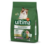 Multipack! 2 x Ultima Cat Crocchette per gatti - Hairball Control con Tacchino e Riso (2 x 7,5 kg)