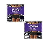 Multipack 2x sempre Discreet Boutique Pantaloni per incontinenza Nero