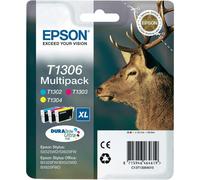 MULTIPACK 3 CARTUCCE INCHIOSTRI ORIGINALI EPSON T1306 SERIE CERVO COLORI