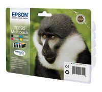 Multipack 4 cartucce EPSON Scimmia T0895 Nero, Giallo, Ciano, Magenta