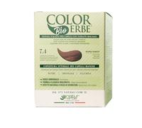 MULTIPACK 6 X Tintura con estr. bio Biondo Ramato (7.4)-Colorazione Permanente in GelSenza Ammoniaca,Resorcina,ParabeniCopertura Ottimale Capelli BianchiNutreProteggeIllumina'MadeInItaly