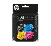 HP Confezione da 2 Cartucce di Inchiostro Nero/Tricromia Originali 308
