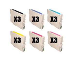 Multipack Epson, 18 cartucce compatibili T080X (Ciano, Ciano Light, Magenta, Magenta Light, Giallo, Nero)