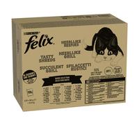 Multipack Felix Sfilaccetti Rustici in Buste 120 x 80 g umido gatto - Selezione mista in Salsa