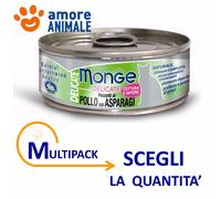 Monge Cat Pollo con Asparagi Lattina 80gr