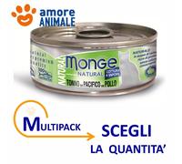 MULTIPACK Monge Cat NATURAL Tonno del Pacifico con Pollo 80 grammi