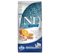 Multipack risparmio! 2 x 12 kg Farmina N&D Crocchette cane - Ocean Adult Medium/Maxi Merluzzo, Farro, Avena e Arancia