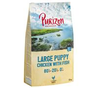 Multipack risparmio! 2 x 12 kg Purizon Crocchette senza cereali per cani - Puppy Large Pollo & Pesce