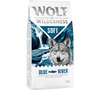 Multipack risparmio! 2 x 12 kg Wolf of Wilderness Adult Soft Crocchette semi-umide per cani - "Blue River" - Salmone