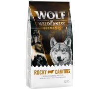 Multipack risparmio! 2 x 12 kg Wolf of Wilderness Elements Crocchette monoproteiche per cani - Rocky Canyons - Manzo