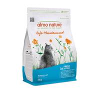Multipack risparmio! 2 x 2 kg Almo Nature Functional Crocchette per gatti - Adult Life Maintenance Pesce azzurro & Riso