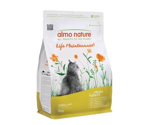 Multipack risparmio! 2 x 2 kg Almo Nature Functional Crocchette per gatti - Adult Life Maintenance Tacchino & Riso