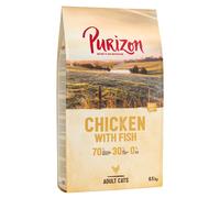 Multipack risparmio! 2 x 6,5 kg Purizon Crocchette senza cereali per gatti - Adult Pollo & Pesce