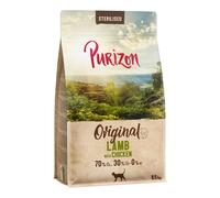 Multipack risparmio! 2 x 6,5 kg Purizon Crocchette senza cereali per gatti - Sterilised Adult Agnello con Pollo