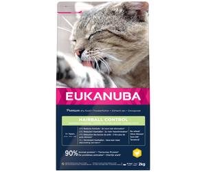 Multipack risparmio! 2x Eukanuba Crocchette per gatti - Adult Hairball Control