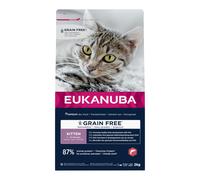 Multipack risparmio! 2x Eukanuba Crocchette per gatti - Kitten Grain Free Salmone