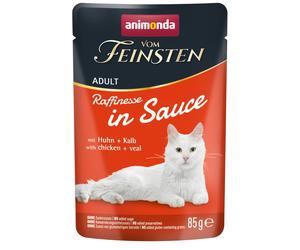 Multipack risparmio! animonda vom Feinsten Adult Raffinesse in Salsa 48 x 85 g - con Pollo & Vitello