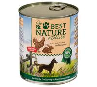 Multipack risparmio Best Nature Dog Adult 12 x 800 g - Coniglio, pollo e pasta