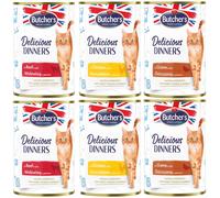 Multipack risparmio Butcher's Delicious Dinners cat 12 x 400 g - Pacco misto (3 varianti)