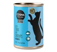 Multipack risparmio! Cosma Drink 12 x 100 g Bevanda snack per gatto - Tonno e Gamberetti