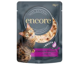 Multipack risparmio! Encore in brodo buste 48 x 70 g Umido per gatti - Petto di Pollo con Anatra