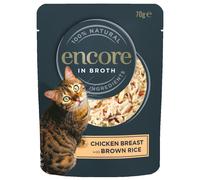 Multipack risparmio! Encore in brodo buste 48 x 70 g Umido per gatti - Petto di Pollo con Riso integrale