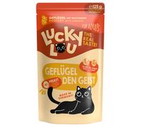 Multipack risparmio! Lucky Lou Adult Buste 48 x 125 g umido gatto - Pollame
