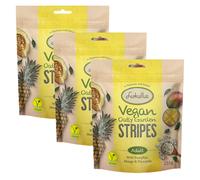 Multipack risparmio! Lukullus Vegan Garden Strisce 3 x 125 g Snack per cane - 3 x 125 g Mele, Carote & Albicocche