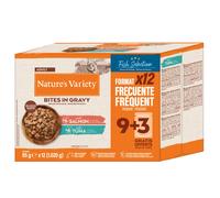Multipack risparmio! Nature's Variety Bites in Salsa 48 x 85 g - Selezione di Pesce: Salmone, Tonno