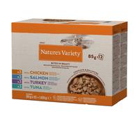 Multipack risparmio! Nature's Variety Bites in Salsa Pacco misto 48 x 85 g - Mix: Pollo, Salmone, Tacchino, Tonno