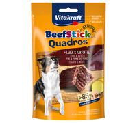 Multipack risparmio! Vitakraft Beef Stick Quadros 7 x 70 g - Fegato e patate