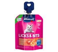 Multipack risparmio! Vitakraft Licks & Bits 32 x 60 g - Gamberetti & Pomodoro