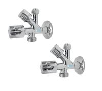 Multipack Rubinetto Arresto Sottolavabo Doppio Attacco Versatile 1/2-3/4-3/8