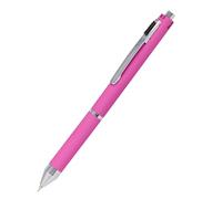 Multipen 4 in 1, penna a sfera e matita, in metallo, 3 ricariche per penna a sfera in blu, nero e rosso, 1 mina per portamine, inclusa gomma, colore rosa