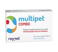 Multipet combo integratore vitaminico per cani e gatti 30 compresse