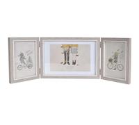 Multipla Cornice in Legno Pieghevoli per Foto, 10x15 & 13x18CM, Set di 3 Cornici Triple