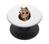Multiple Exposure Art Coyote Coyotes PopSockets PopGrip Adesivo