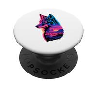 Multiple Exposure Art Coyote Coyotes PopSockets PopGrip Adesivo