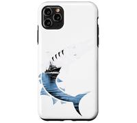 Multiple Exposure Art Grande Barracuda Pesca Pescatore Custodia per iPhone 11 Pro Max