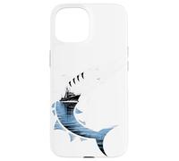 Multiple Exposure Art Grande Barracuda Pesca Pescatore Custodia per iPhone 15
