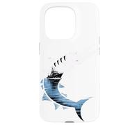 Multiple Exposure Art Grande Barracuda Pesca Pescatore Custodia per iPhone 15 Pro