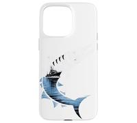 Multiple Exposure Art Grande Barracuda Pesca Pescatore Custodia per iPhone 15 Pro Max